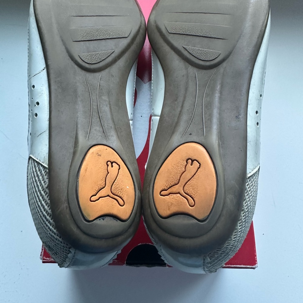Puma Women's Lt cream ballet flats with Orange Trim. 9 - Picture 4 of 9